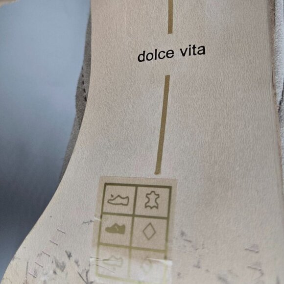 Dolce Vita 10 Shep Taupe Suede Ankle Boots Booties Stacked Block Heel - Picture 14 of 15